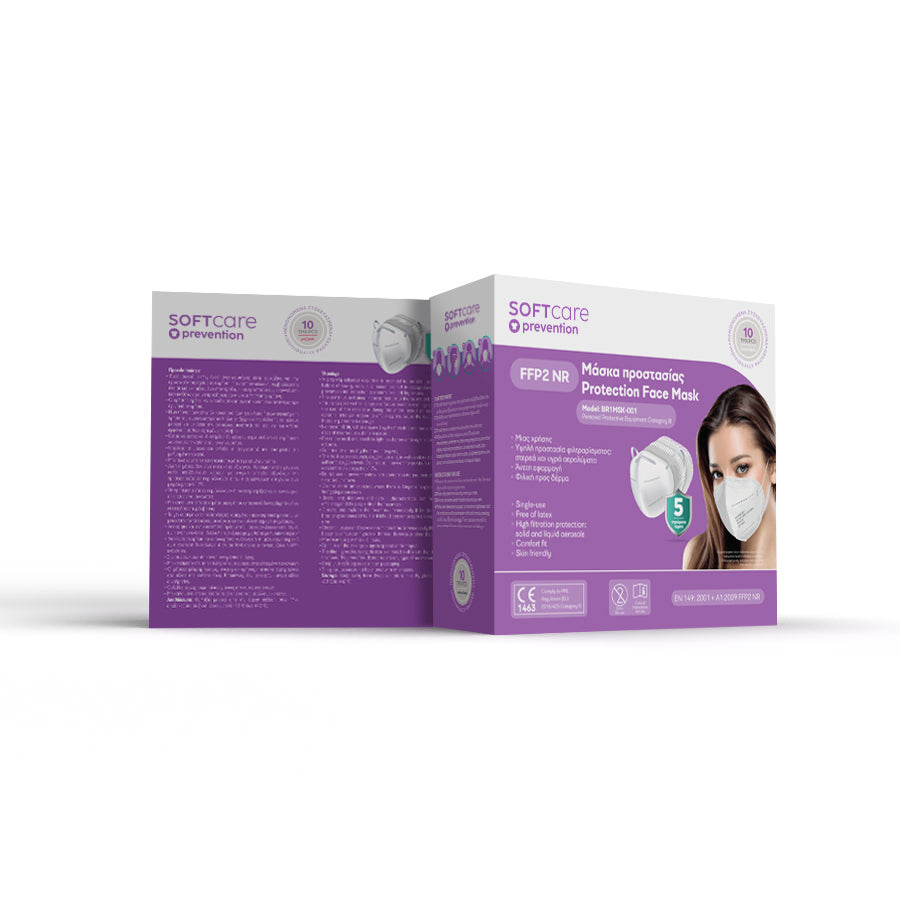 Mάσκα προστασίας FFP2 Soft Care - λευκή  (10 τεμ)